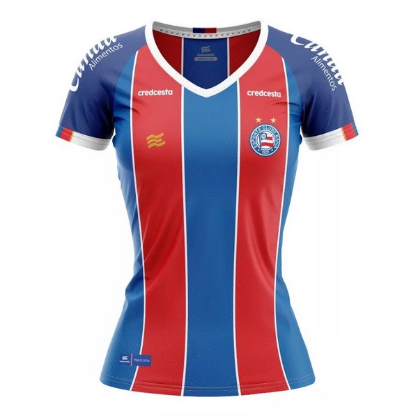Tailandia Camiseta Bahia 1ª Kit Mujer 2020 2021 Azul Rojo
